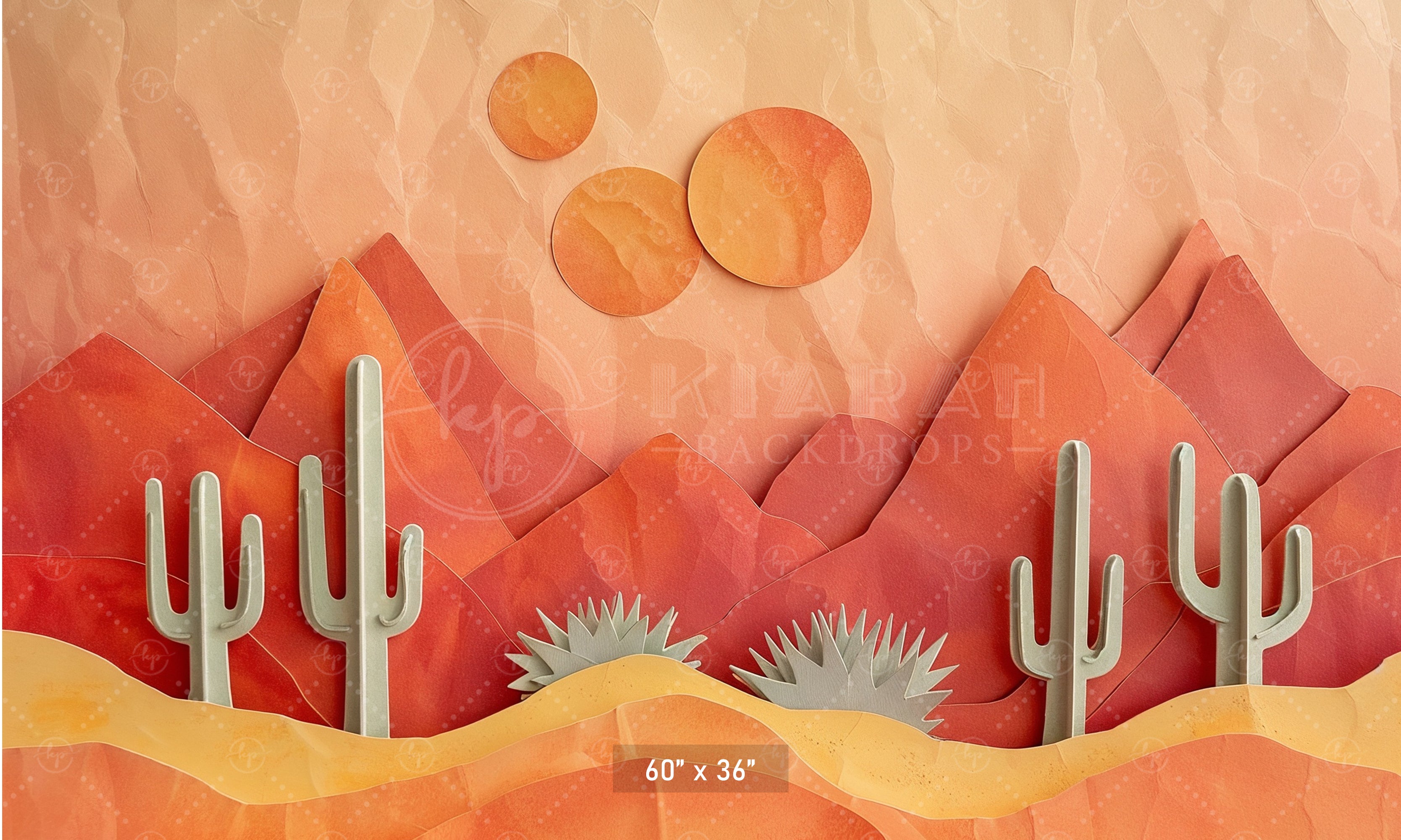 Abstract Desert Sunset Backdrop